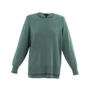 Marble Round Neck Sweater Seafoam