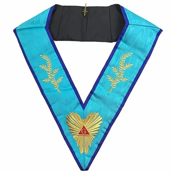 Masonic Memphis Misraim Worshipful Master Collar Machine embroidery