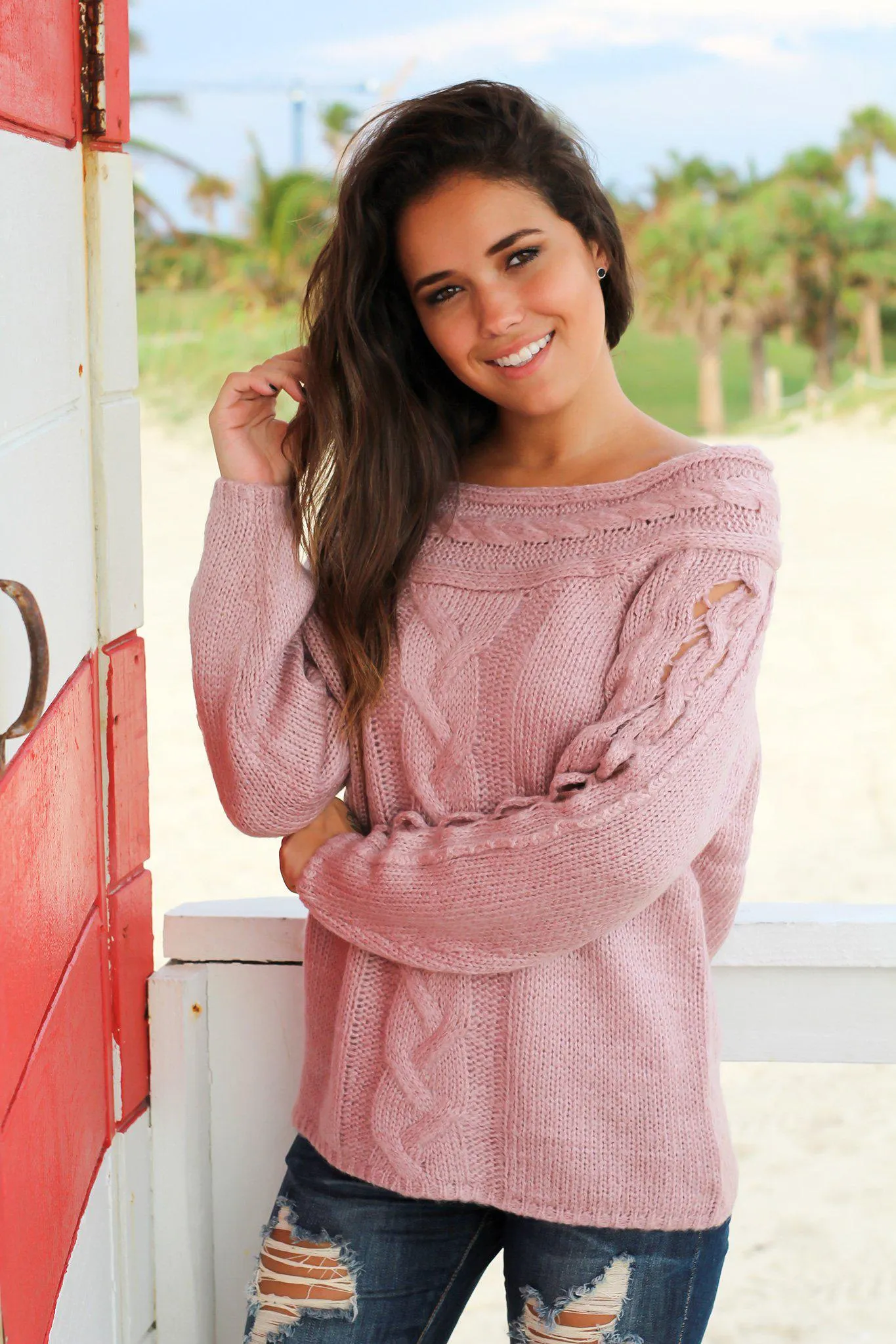 Mauve Knit Sweater