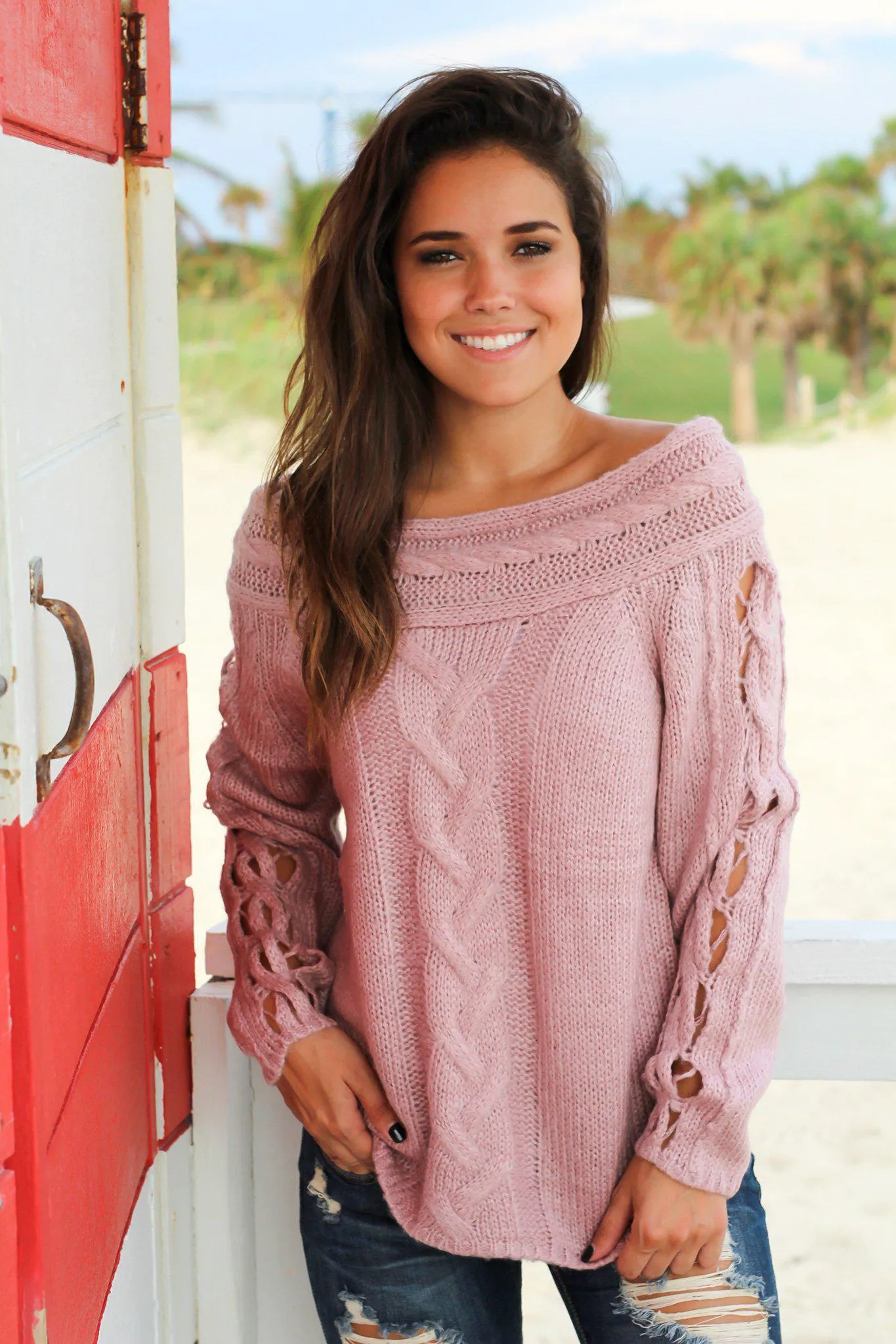 Mauve Knit Sweater