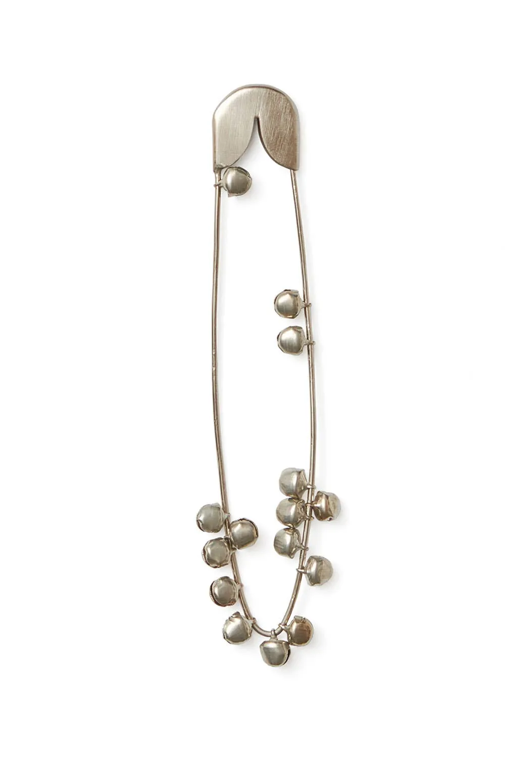 Medium Safety Pin Bell in Silver by Fog Linen Work