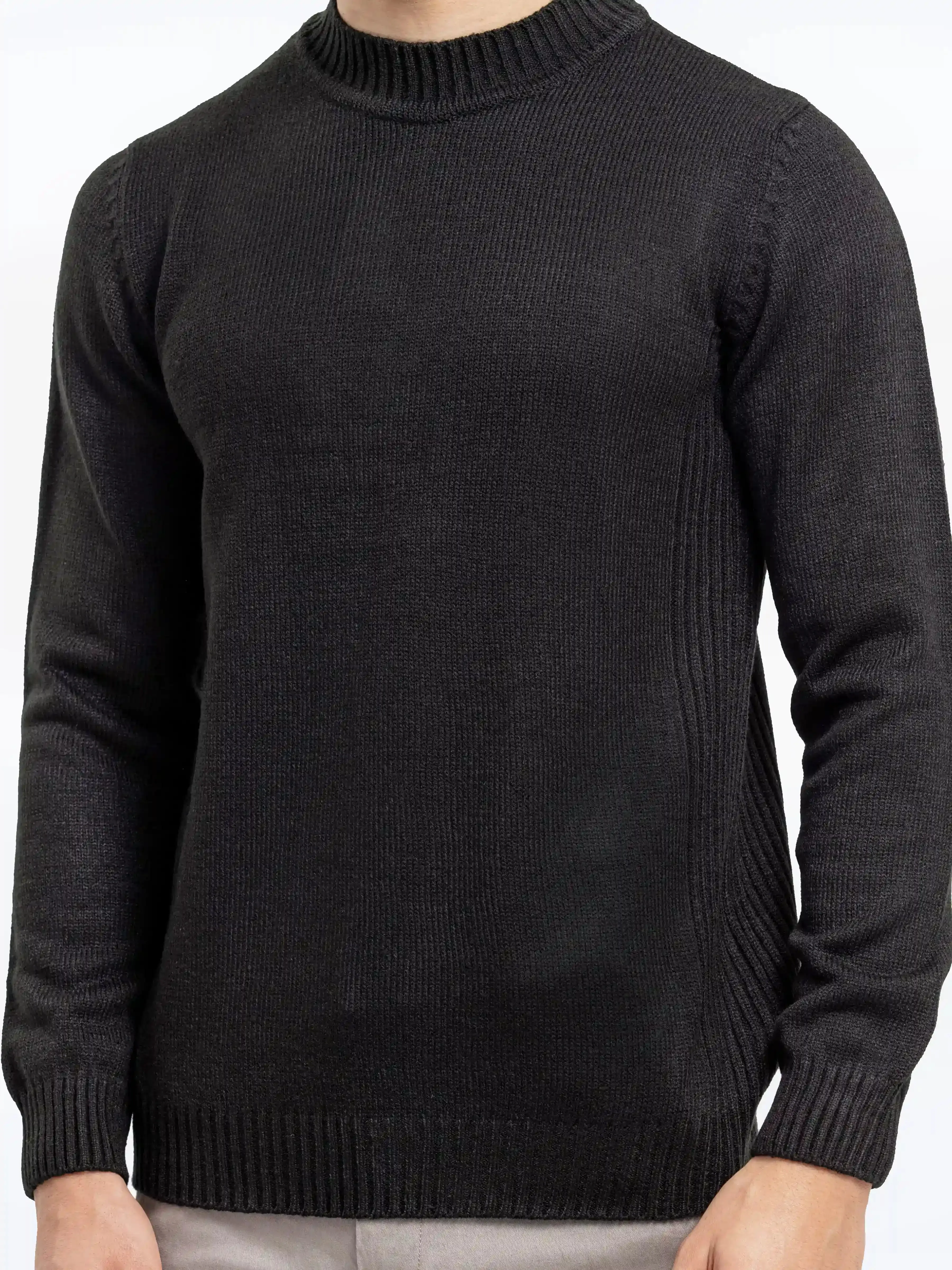 Men's Black Sweater - EMTSWT24-017