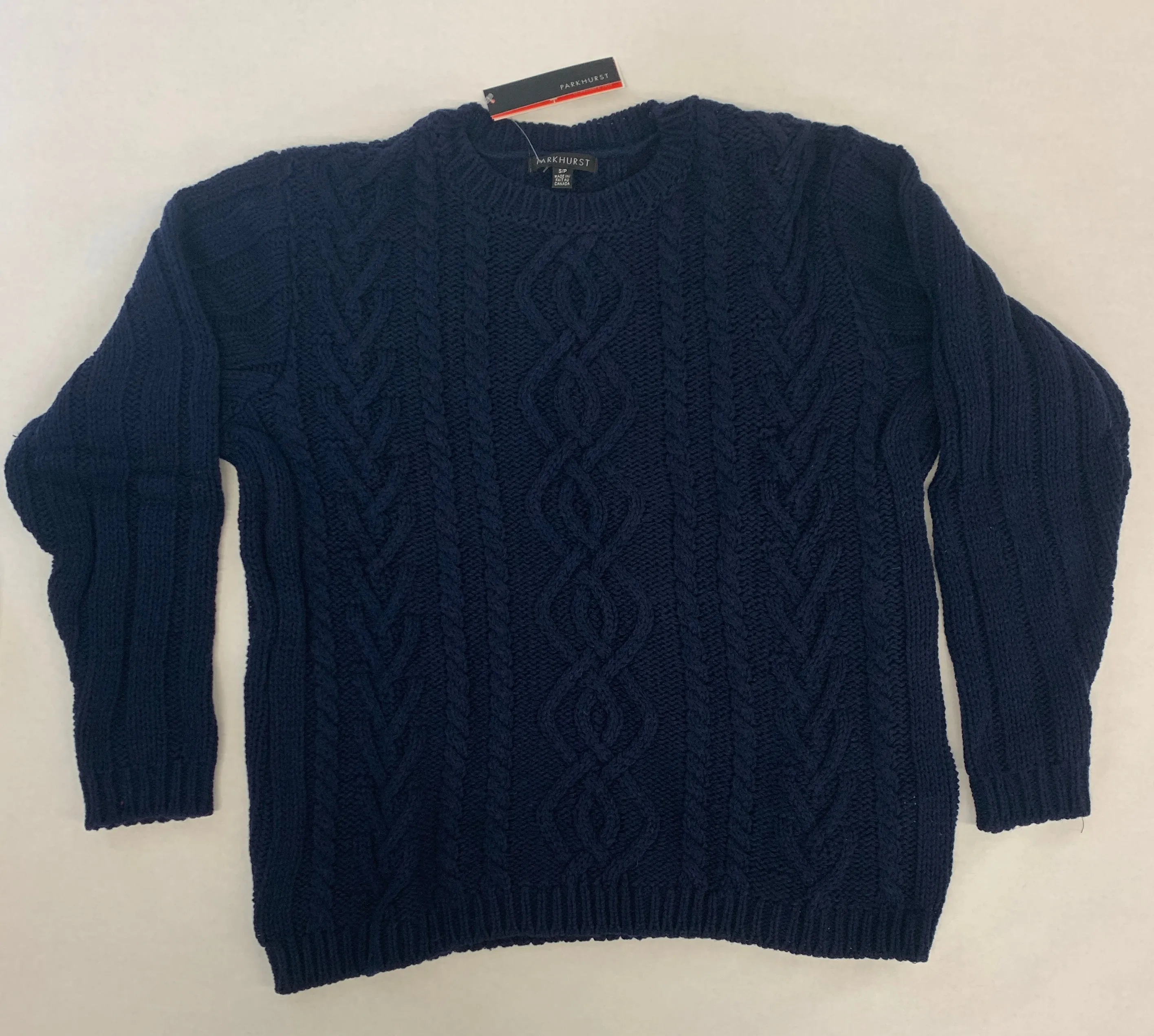 Men's Cable Wool Crewneck Sweater