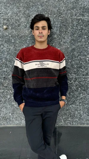 Mens imported red and blue lining  sweater