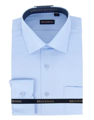 Mens Slim Fit Dress Shirt in Sky Blue