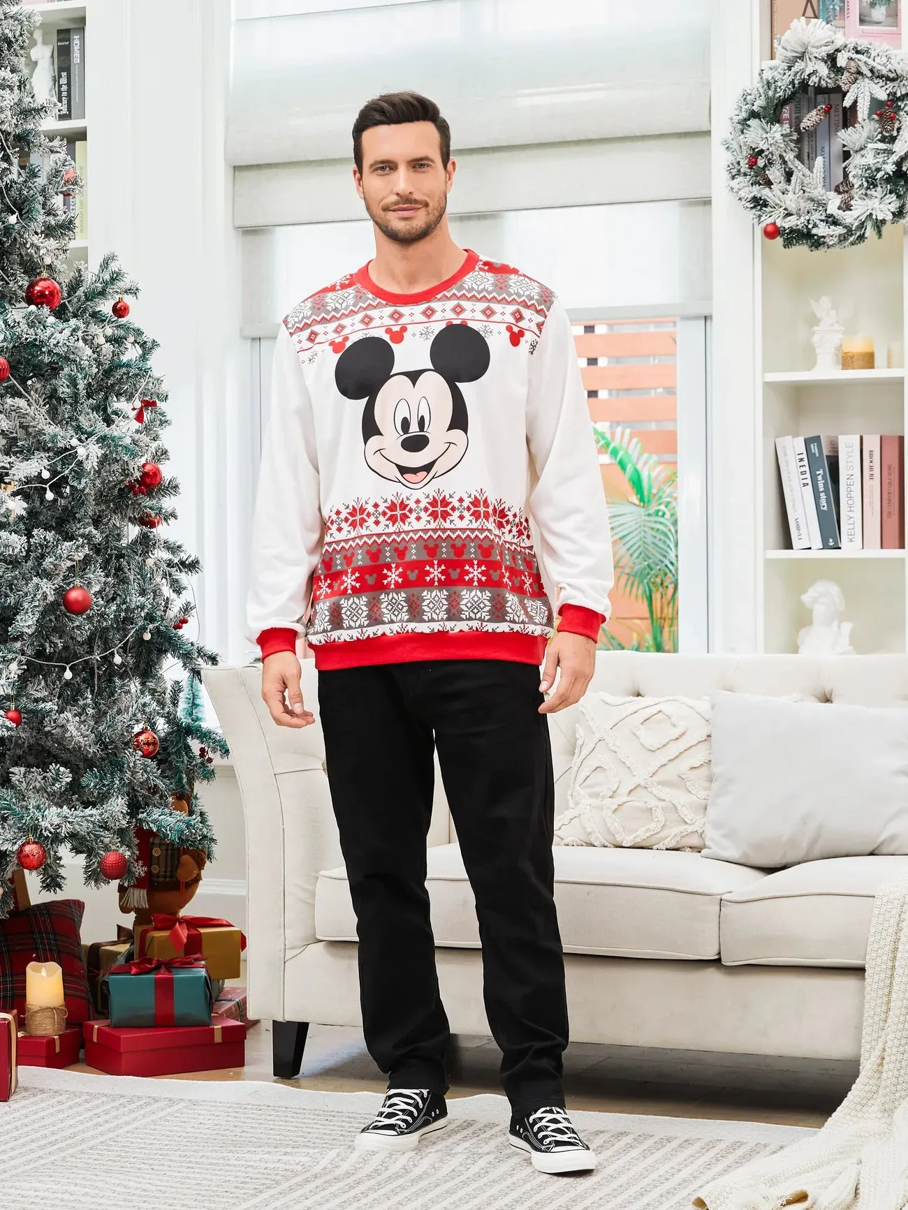 Mickey And Friends Christmas Matching Sweater Set