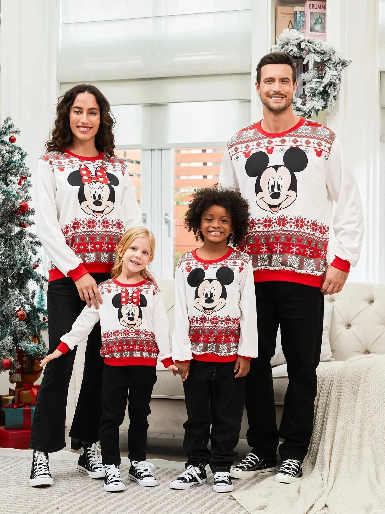 Mickey And Friends Christmas Matching Sweater Set