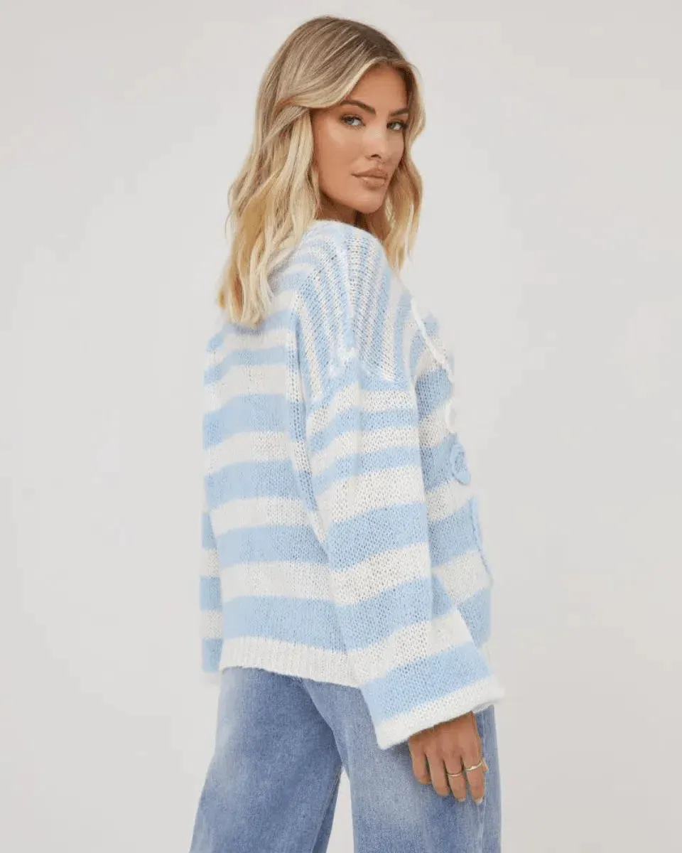 Milena – Rainbow stripes – Oversized sweater