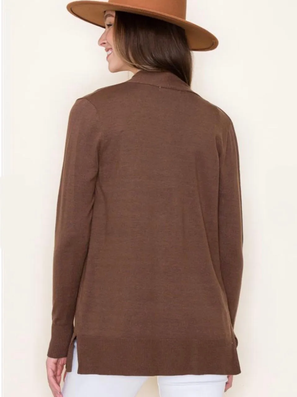 Millie Sweater Cardigan - Dark Brown