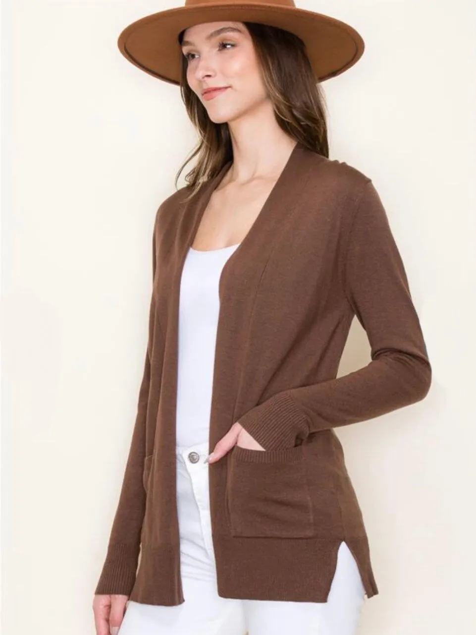 Millie Sweater Cardigan - Dark Brown