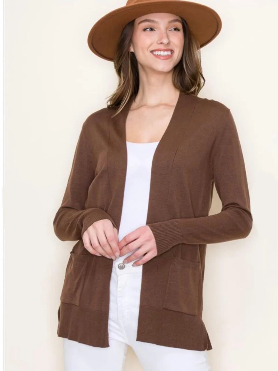 Millie Sweater Cardigan - Dark Brown