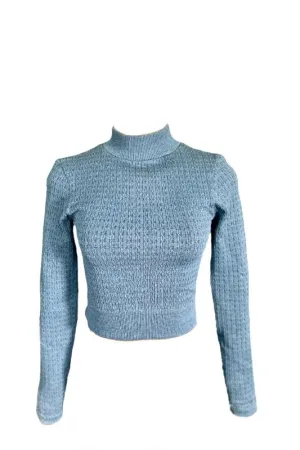 Mock Neck Long Sleeve Sweater Top