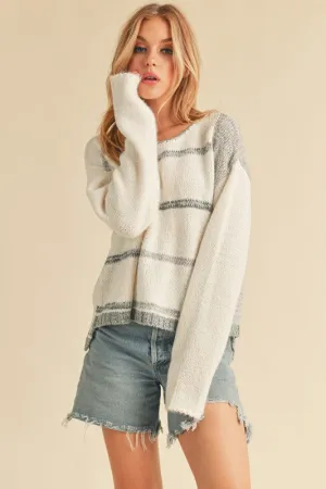 Mona Knit Stripe Pullover Sweater