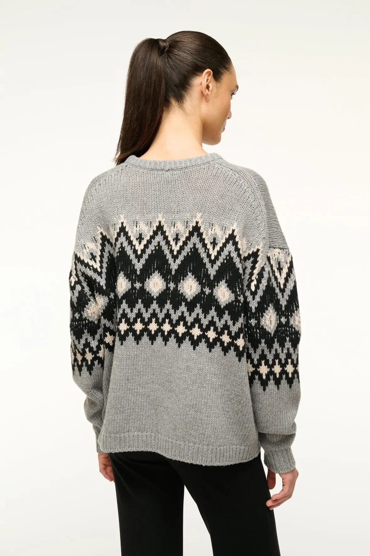 MORITZ SWEATER | HEATHER GREY MULTI FAIRISLE