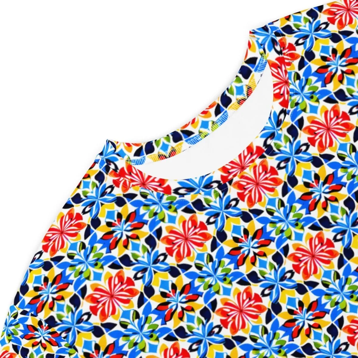 Mosaic Blooms T-Shirt Dress