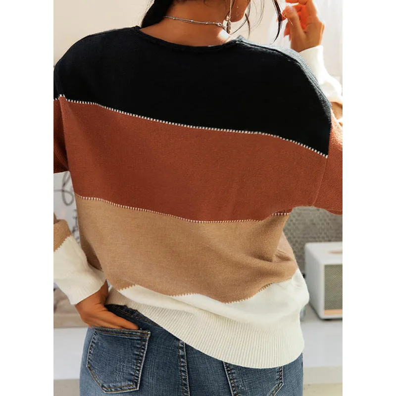 Multi-color Crew neck Wholesale Women Sweater