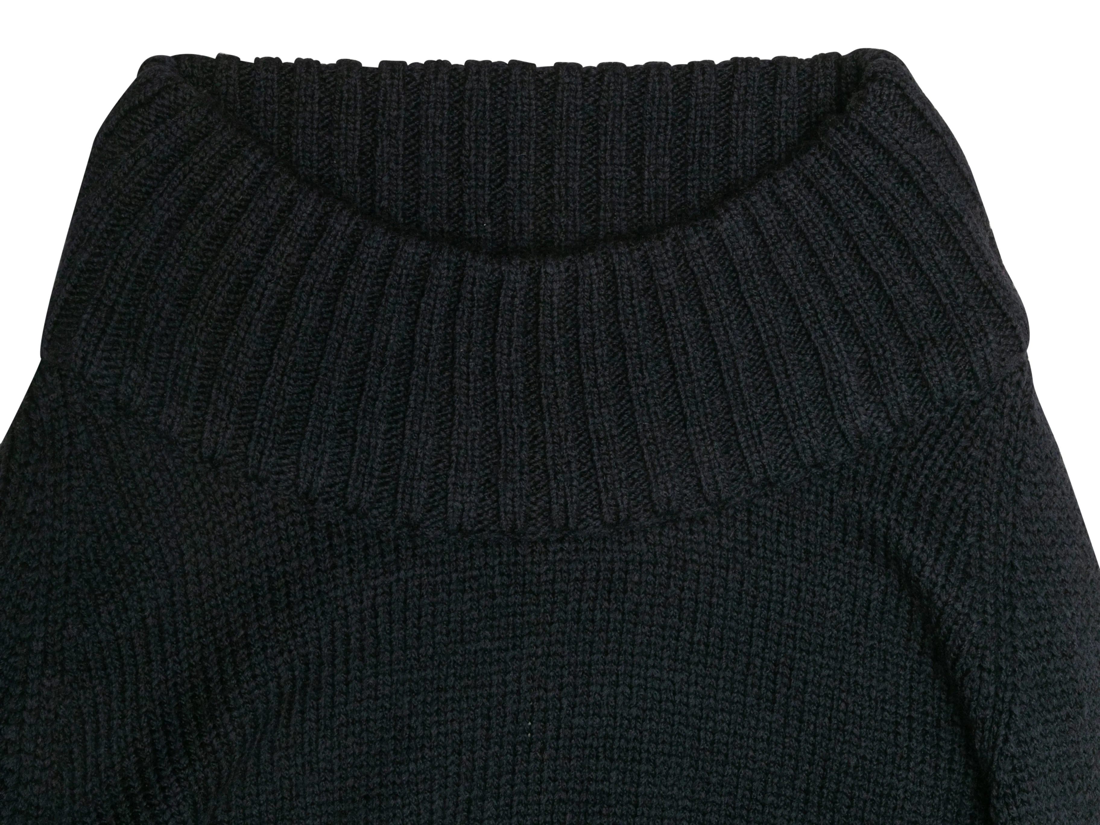 Navy Magaschoni Wool Scoop Neck Sweater Size US L