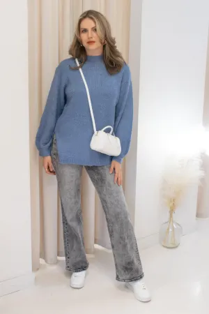 NEW TAMIA KNIT SWEATER (DUSTY BLUE)