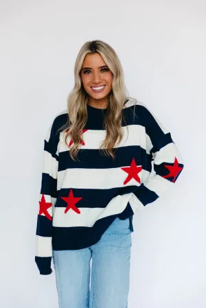 Oh My Stars Sweater - Navy/Combo