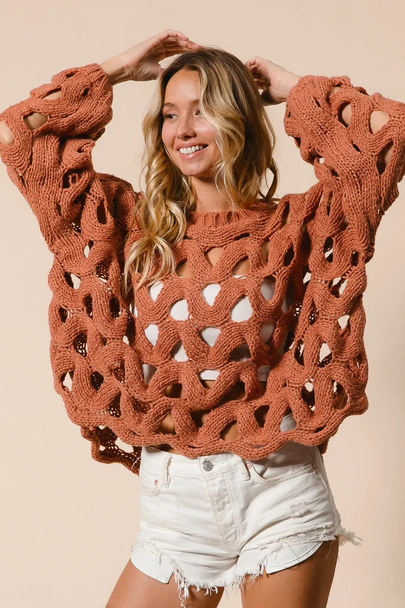 Open Knit Sweater