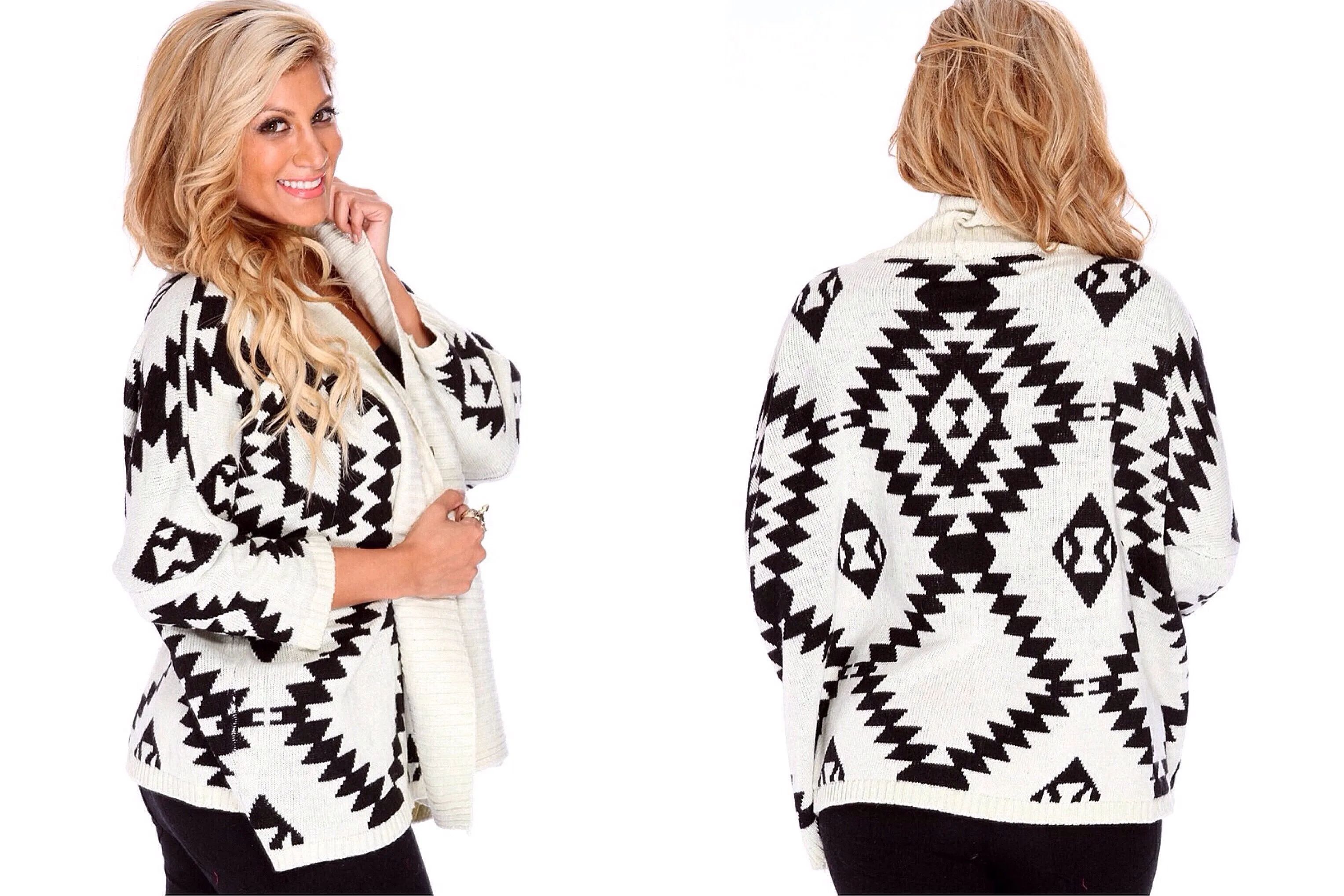 Over-Sized Aztec Cardigan Sweater