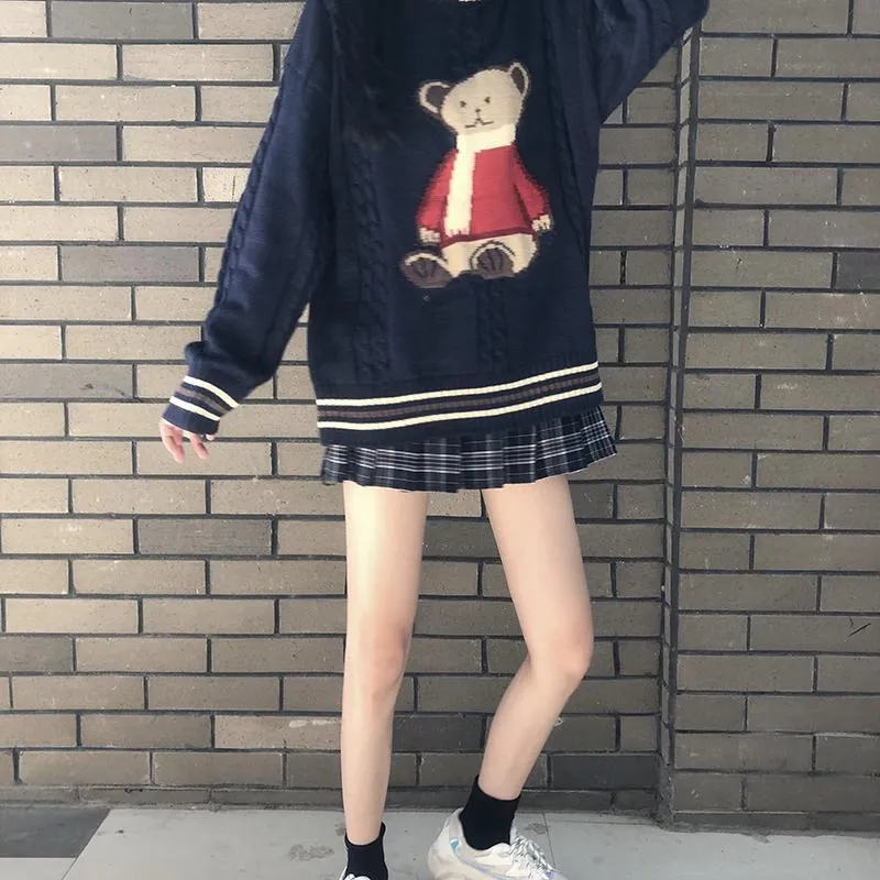 Oversized Bear Knitted Sweater