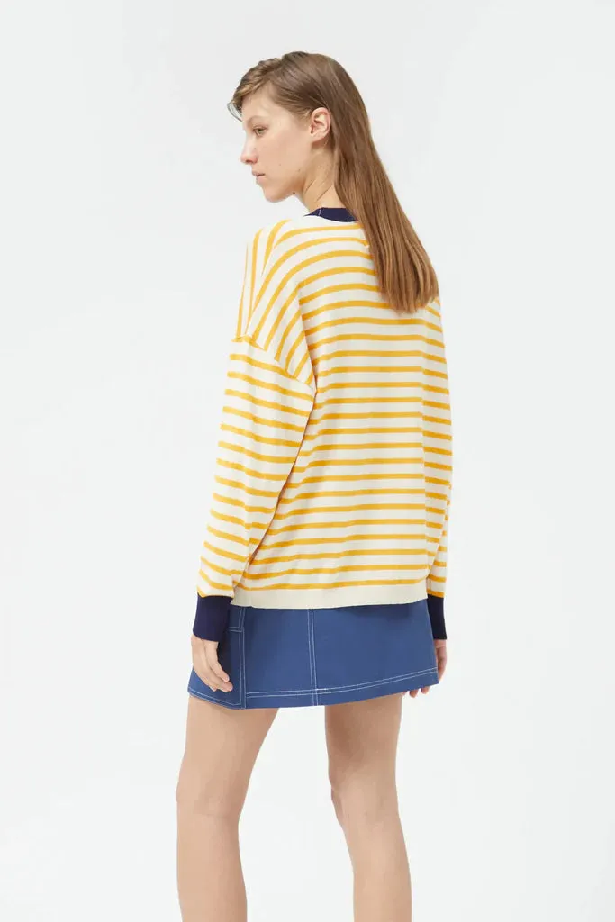 Oversized Yellow Striped Sweater