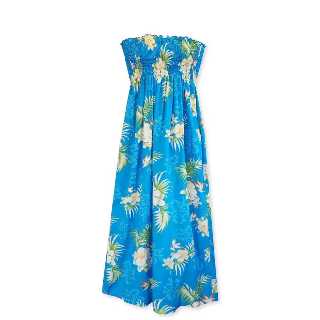 Passion Blue Maxi Hawaiian Dress