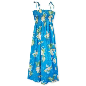 Passion Blue Maxi Hawaiian Dress