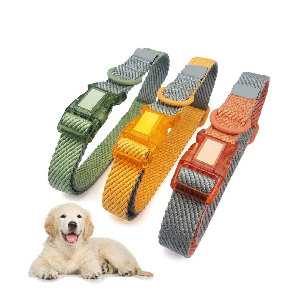 PAWS ASIA Manufacturer High Quality Polyester Luxury Designer Large Dog Collar With Tag