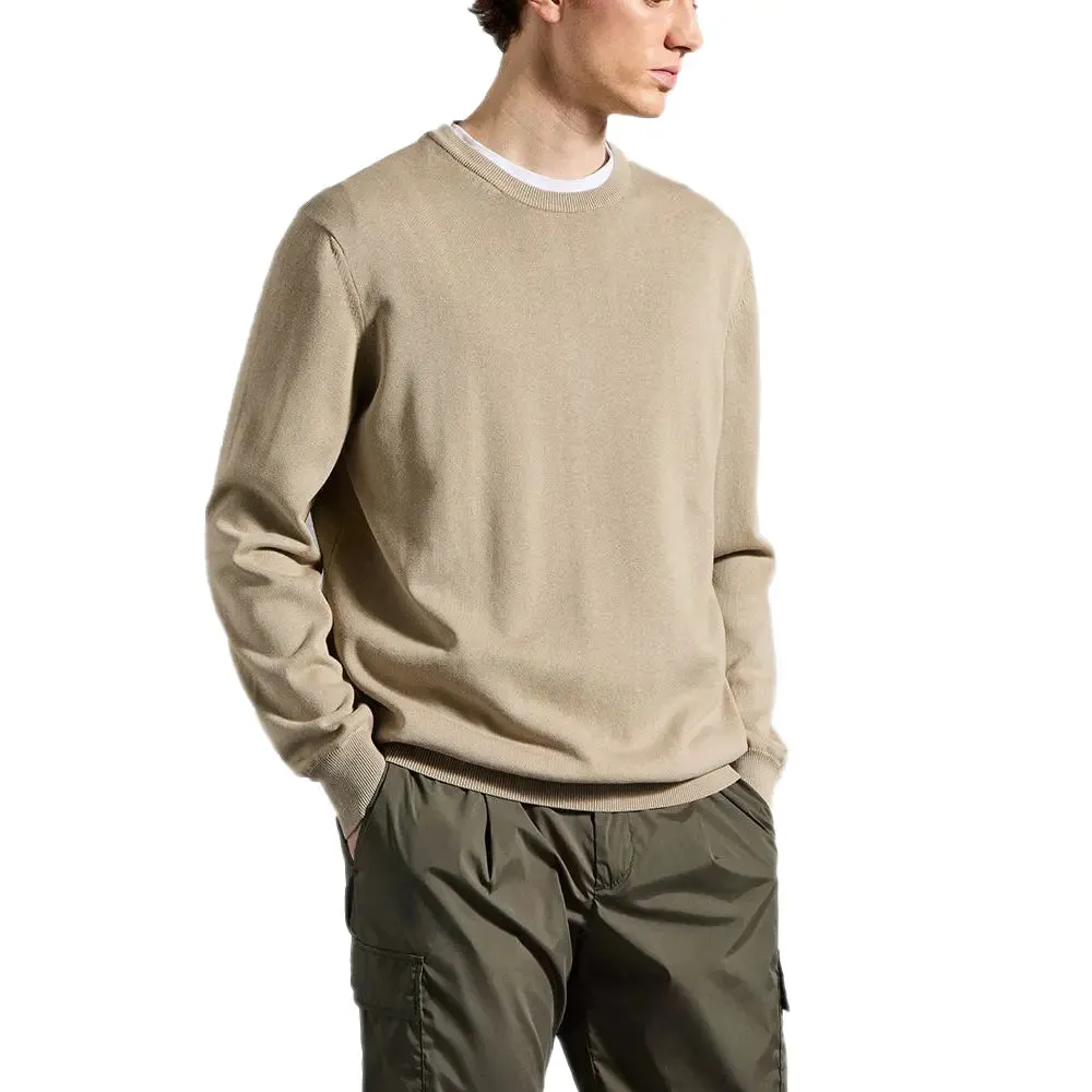 Pearl Grey Pima Cotton Crewneck Sweatshirt