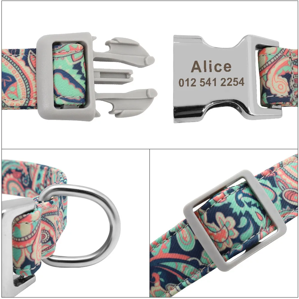 Personalized Pattern Print Nylon Dog Collar