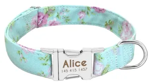 Personalized Pattern Print Nylon Dog Collar