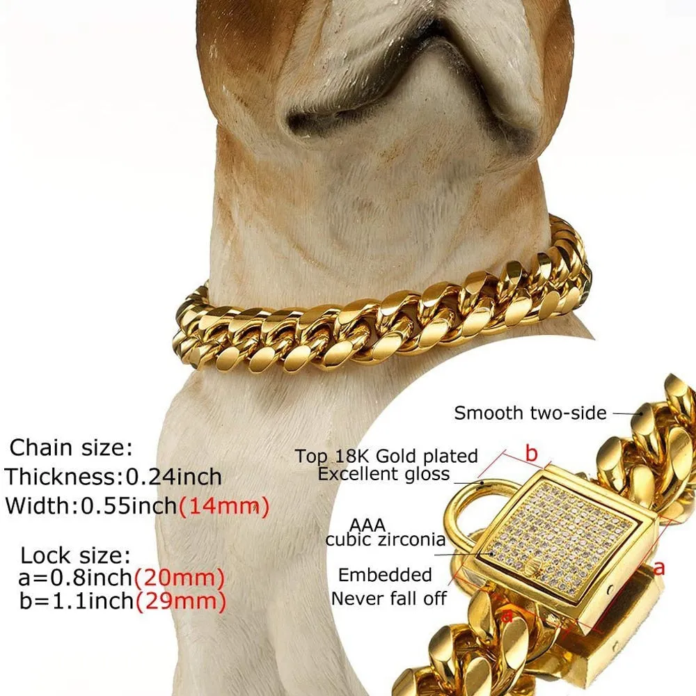 Pet Cuban Link Necklace Collar