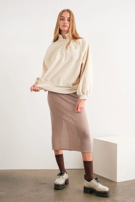 Piper Snap Button Collared Sweater Cream