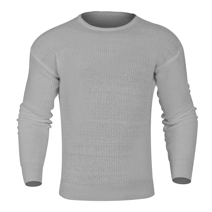 Pologize™ Casual Plain Color O-Neck Knitted Sweatshirt