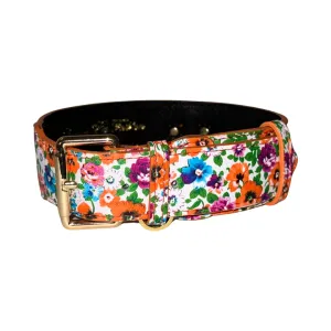 Poppy & Pansy Italian Leather Collar With our Classic Buckle