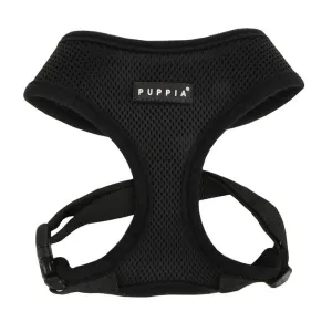 PUPPIA SOFT HARNESS-AC30 - BLACK -  S