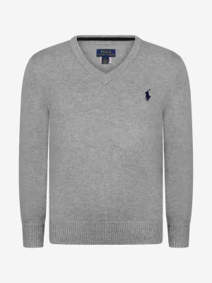 Ralph Lauren Boys V Neck Cotton Sweater