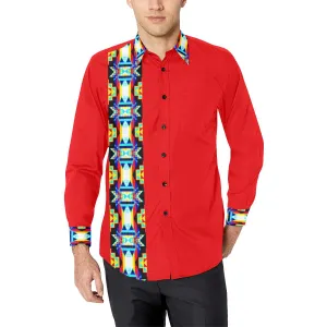 Red II Blanket Strip Dress Shirt