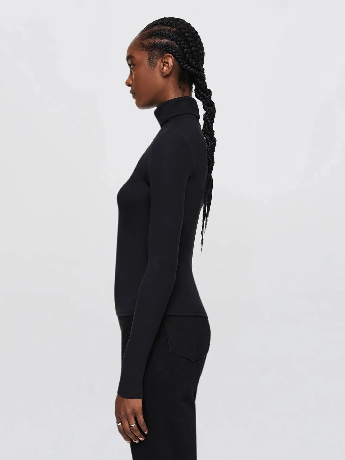 RE/DONE Ribbed Turtleneck Black