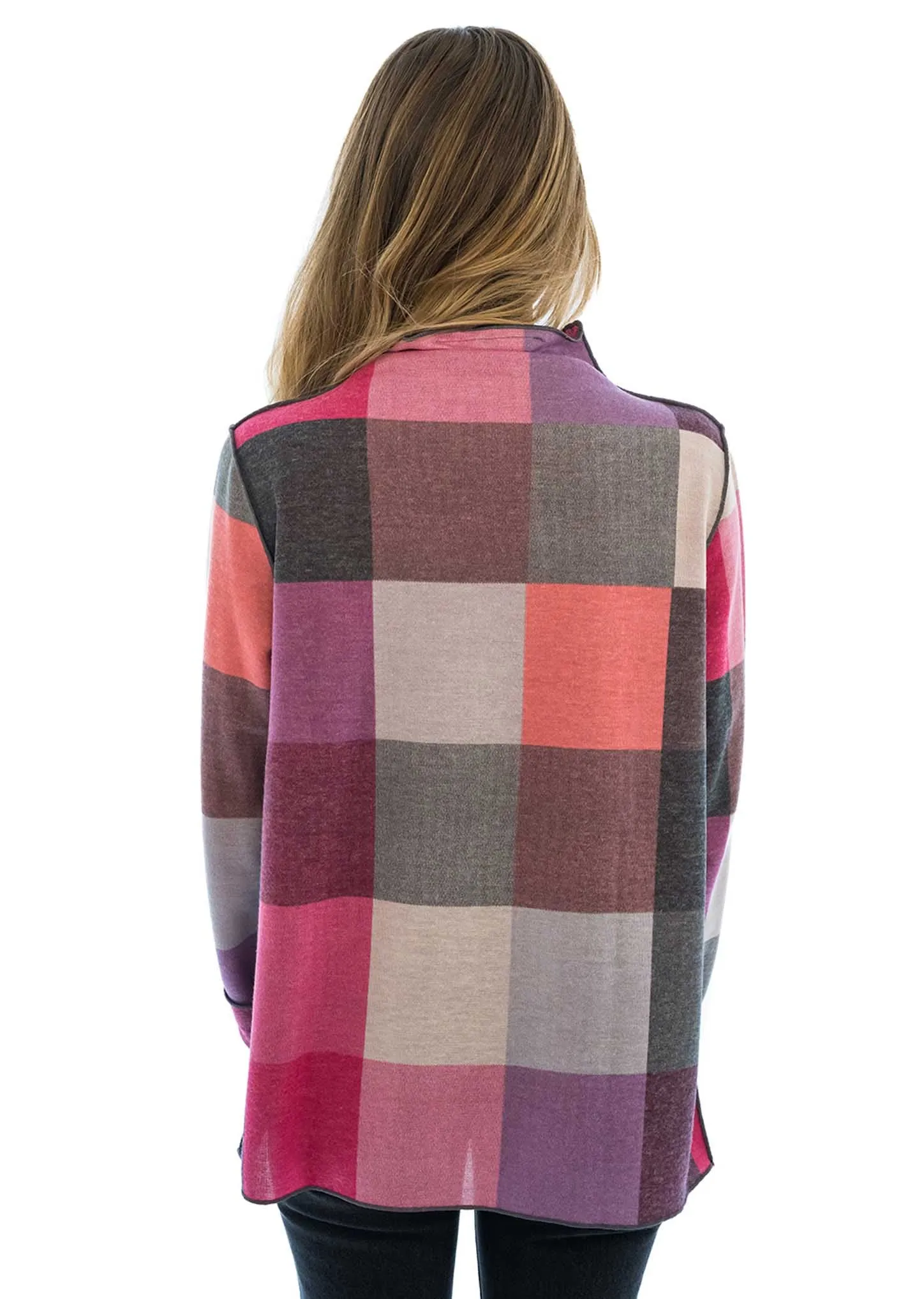 Reversible Mock neck Plaid