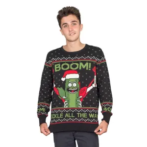 Rick and Morty Boom! PickleRick Adult Ugly Christmas Sweater