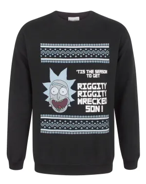 Rick And Morty Tis The Season Men's Christmas Sweatshirt