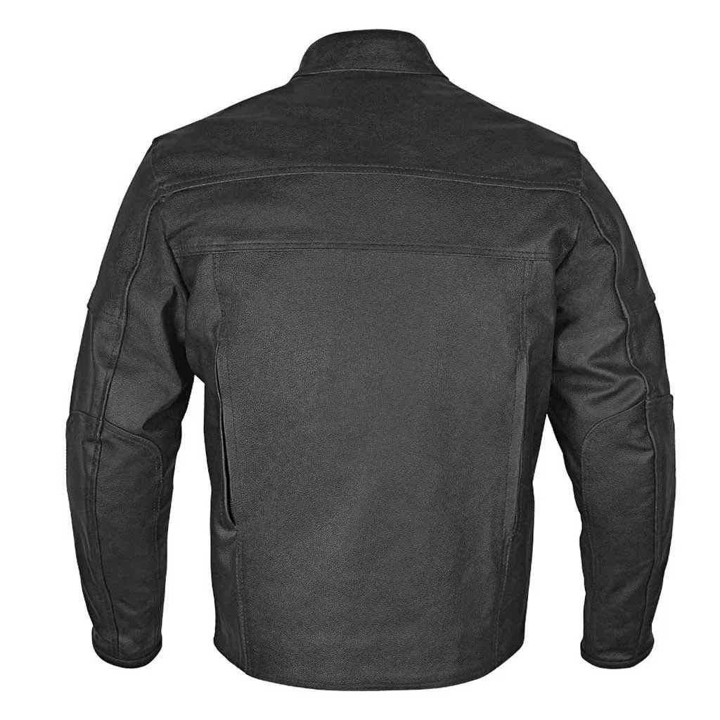 RIDERACT® Men Leather Motorcycle Jacket Classico Moto Jacket