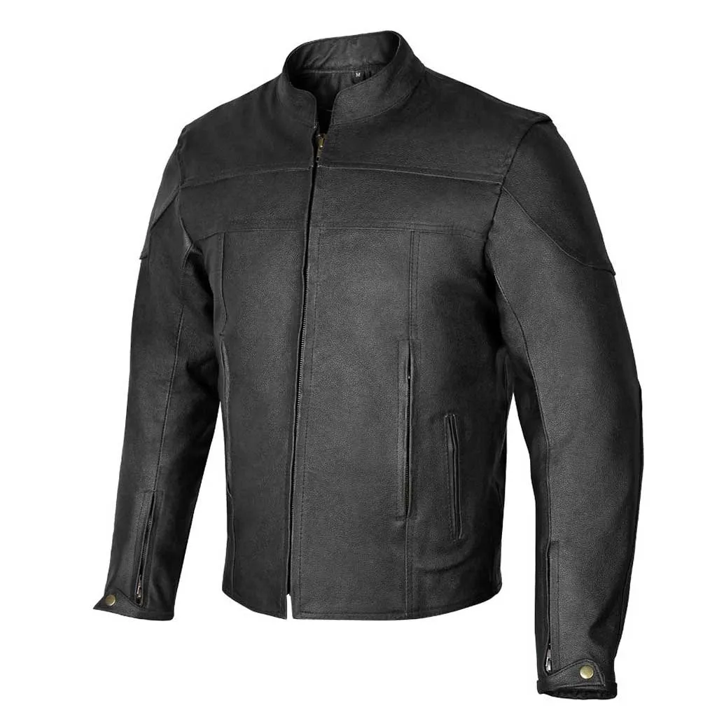 RIDERACT® Men Leather Motorcycle Jacket Classico Moto Jacket