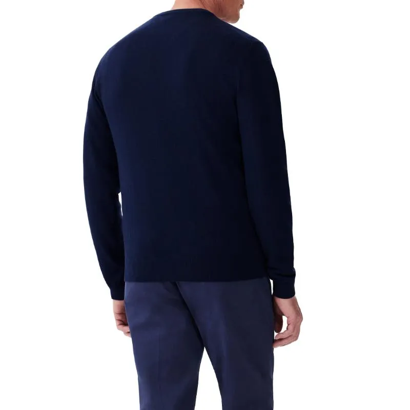 R.M.Williams Howe Mens Australian Extra Fine Merino Crew Neck Sweater - Navy