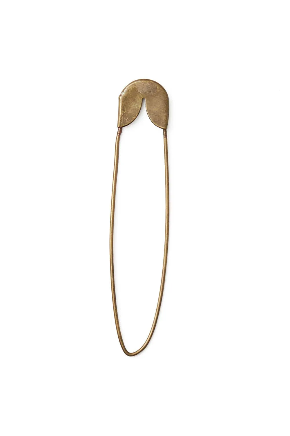 Safety Pin Pendant in Brass by Fog Linen Work