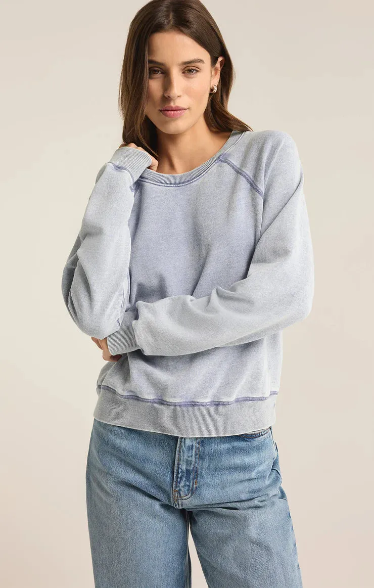 Saldana Knit Denim Sweatshirt