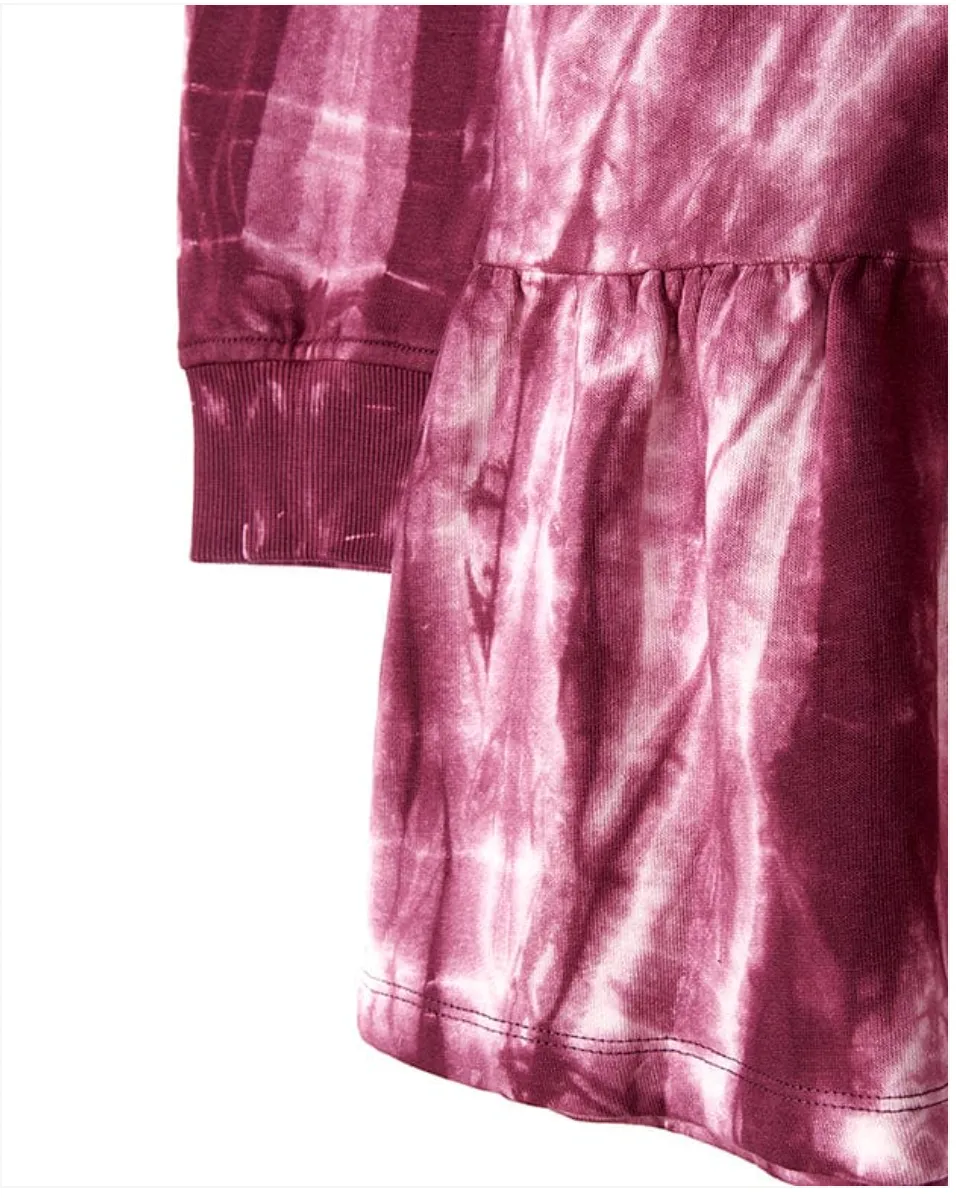 Saltrock Effie - Kids Tie Dye Sweatdress - Pink